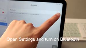 10Inch Ultra-Slim Bluetooth Keyboard with Built-In Touchpad Compatible for iPad Rechargeable