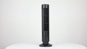 Innovative Style USB Tower Fan Level Adjustable Mini Vertical Bladeless Fan Standing Bladeless FloorAir Cooler for Home Office Energy Saving Quiet Summer Cooling