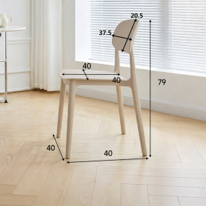 Simplicity Durable Comfortable Stackable Plastic Dining Chair