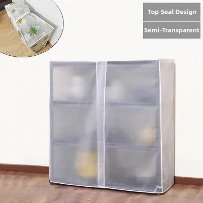 Plastic Dust Cover Shoe Rack Cabinet Bookshelf Kitchen Multi-Function Storage Rack Cover Long Rectangle Shape Home Organizer