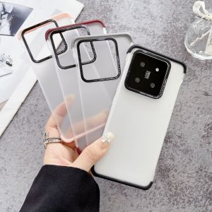 Applicable to Xiaomi 14Ultra colored sand borderless mobile phone case Xiaomi 14 matte skin semi-transparent anti-drop protective cover h2607069