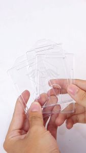 ID Card Holder AKRILIK Polos Tempat Kartu Bening Case ID Card Akrilik Transparant Frame ID Card Holder Bening Satuan