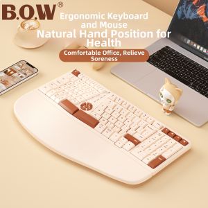 B．O．W | Wireless Ergonomic Silent Keyboard Mouse Set