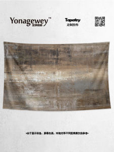 Mộc Mạc Phong Cách Vintage Vải Nền Ký Túc Xá Đổi Mới Trang Trí Phòng Ngủ Phổ Biến Treo Tường Thảm Hình Chữ Nhật Pha Trộn Chất Liệu