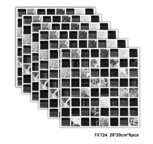 Dép Đi Trong Nhà PVC Chống Thấm Nước 20x20cm Trang Trí Tường Phòng Tắm Ốp Tường Gạch Ốp Lát Mosaic Trang Trí Nhà Cửa