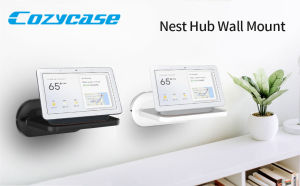 Cozycase Wall Mount Compatible with Echo Show 8&5 (1st 2nd 3rd)Gen /Google Nest Hub Accessories Bracket Shelf with Cable Management