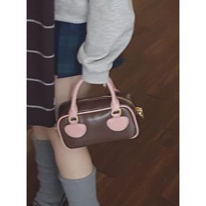 Satchel Commuter Bag Womens 2023 New Arrival Trendy Retro Contrast Color Pillow Bag Easiest for Match Messenger Bag Bowling Bag