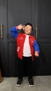 Jaket Varsity Anak Teddy Bear Laki-laki Permpuan 1-11 Tahun K079