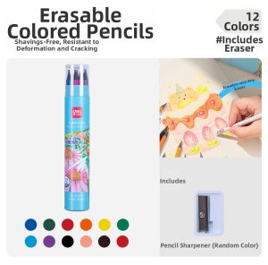 deli | Erasable Colored Pencils for Children