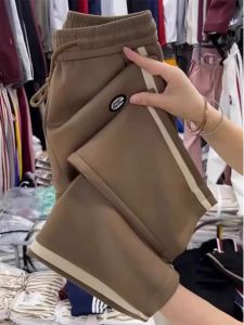 กางเกงขายาวทรงหลวมเอวสูงสำหรับผู้หญิง กางเกงขายาวทรงหลวมสไตล์ฮาราจูกุ ทรงตรง ทรงเข้ารูป กางเกงขายาวลำลองสำหรับฤดูใบไม้ผลิและฤดูใบไม้ร่วง