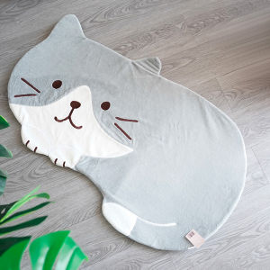 Large Size Cute Cat Ear Pet Mat Soft Anti-Slip Door Mat Cat Foot Pad Comfortable Home Decor Universal Pet Supplies