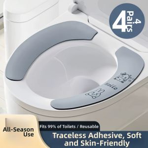 NAIFUNA | Waterproof No Wash Adhesive Toilet Seat Cover