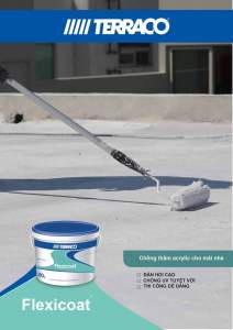 Sơn chống thấm tường màu trắng hoặc ghi - Terraco Thụy Điển - phủ nứt -5kg