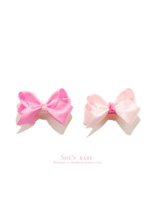 High-End Pink Baby Hair Clips Toddler Girls Butterfly Knot Hair Accessories Infant Edge Clips Korean Style Childrens Accessories
