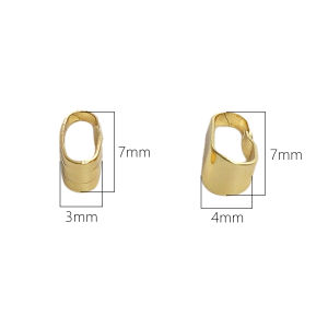 ชุดขั้วต่อกระดุมน็อตทองเหลืองชุบทอง 14K สำหรับเครื่องประดับทำเครื่องเพชร DIY 10ชิ้น/ถุง