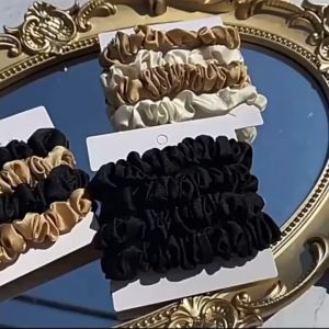 GODDESS Small size scrunchie hair rope Scrunchie ponytail hair rope Scrunchie hair band Silk skinny scrunchie hair