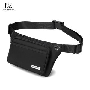 LouisWill Beltbag for Men Sports Chest Bag Waist Bag for Men Crossbody Chest Bag for Men Multi-Functional Fitness Bag Small Waist Pouch Bag Waterproof Belt Bag for Men Wear-Resistant Waist Bag for Workout Running Sling Bag for Men