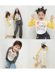 LOVESASAKIDS | Original Graphic Lucky Design Slim Long Sleeve T-Shirt