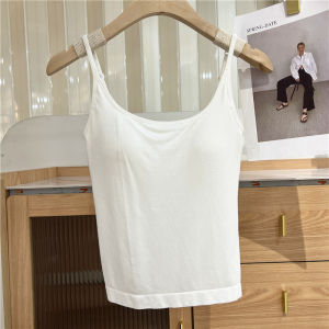 Gufei 34060 ผู้หญิง ถ้วยคงที่ Latex เสื้อกั๊ก ผ้า Modal กลวงออกด้านหลัง ฤดูใบไม้ร่วง 2023 เสื้อแจ๊กเก็ตแฟชั่นชั้นฐาน เสื้อกล้าม