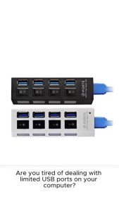 USB 3.0 Hub 4 Ports Super Speed 5Gbps 4-port USB 3.0 Hub With on/off Switch For Windows Mac OS Linux PC Laptop  Xmas Gift christmas gift
