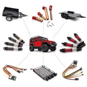 Phụ Tùng Nâng Cấp Xe RC Crawler Tỷ Lệ 1/18 TRX4M - Trục Truyền Động 60mm Giảm Xóc Đèn LED Giá Để Đồ Tiện Ích Cho Xe Traxxas TRX4-M