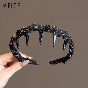 เข็มขัดผูกผมถักนิตติ้งสไตล์เกาหลี 2024 ฤดูใบไม้ร่วงและฤดูหนาว เครื่องประดับผมสำหรับผู้หญิง รุ่นใหม่ กิ๊บติดผมแบบมีฟันกันลื่น