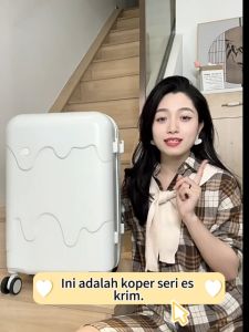 BAOERDEN Koper 20-24 inch / Set Koper Lucu Dan Cantik / Trolley Case Ringan Anti Jatuh / MELTING ICE CREAM