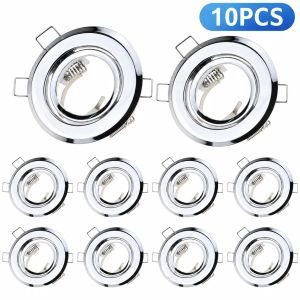 JOYINLED 1/10Pcs Recessed Downlight Kit Spot Light Fitting MR16 GU10 Lamp Holder Round LED Bulbs Fixture Ceiling Bulb Lamp Frame