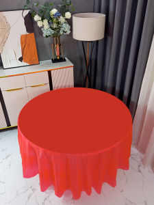 Red Disposable Tablecloth round Housewarming Banquet Thickened Table Cloth For Home Wedding Banquet Festive round Table Cloth
