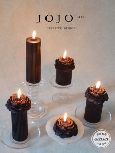 Black Lotus New Chinese Style Wooden Floral Scented Candle Home Decorative Aromatherapy Candle from Mainland China for All Occasions