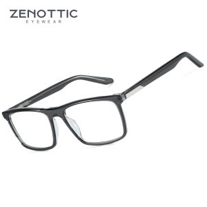 ZENOTTIC Acetate Square Optical Frame Fashion Eyewear For Men Classic Style Non-Prescription Eyeglasses