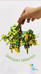 Aksesoris Lebaran: Pita Ketupat Isi 12 dan Hiasan Parcel Idul Fitri