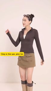 Áo khoác thể thao nữ JUYI áo tập yoga zumba gym chống nắng cao cấp co giãn mềm mịn thời trang