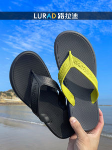 Luladi Fashion Mens Sandals Summer Anti-Slip Grey Between-Toes Slip-On Beach Shoes Trendy Breathable Casual Thick Bottom Rubber Sole