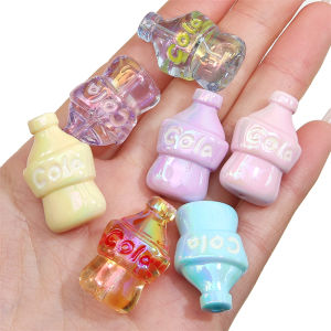 สายคล้องแว่นตาลูกปัดรองลูกปัดอะคริลิคขวดโค้กชุบสี2ชิ้น สำหรับการสร้อยข้อมือ สร้อยคอพวงกุญแจ เครื่องประดับ DIY อุปกรณ์งานฝีมือ