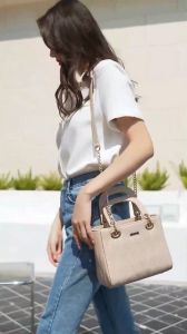 En-ji by Palomino Seora Handbag Warna Mint Black Ivory Khaki