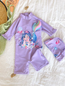 CHUXIU | Sunscreen Quick Dry Cartoon Mermaid Kids Swimsuit