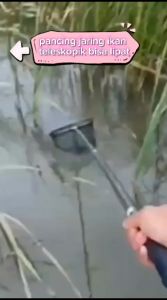 TK-22 Pancing Jaring Ikan Bahan Baja Anti Karat Bisa Lipat Jaring Saringan Ikan Teleskopik