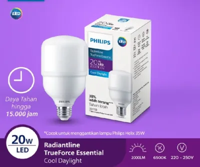 Lampu LED Trueforce essentials Philips 20 25 35 45 Watt Cahaya Putih