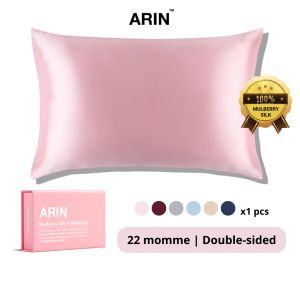 ARIN Silk 100% Mulberry Silk Pillowcase Double Sided 22 momme 桑蚕丝枕套