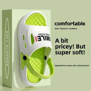 MONLEYTA | Mens Summer Outdoor Sports Sandals EVA Anti-Odor Slip-Resistant Thick Bottom Driving Beach Slippers Comfortable Flat Footwear