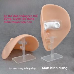 Bảng Thực Hành Trang Điểm Toàn Bộ Khuôn Mặt Da Lì Giả Silicon Mới Làm Đẹp Kẻ Mắt Mi Giả Dụng Cụ Trang Điểm Cho Người Mới Bắt Đầu