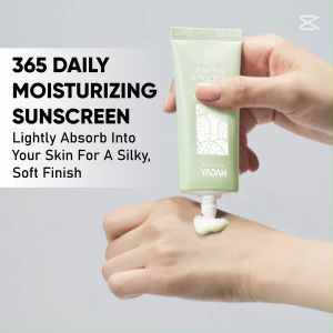 (CLEARANCE | EXP 08/27) YADAH Cactus Sunscreen Moisturizer (35ml) - Hydrating UV Protection Sun Cream Korea