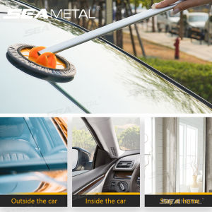 SEAMETAL Car Wash Mop Windshield Cleaner Brush With 180 ° Rotating Cleaning Head Extendable Handle Car Detail Window Cleaning Tool