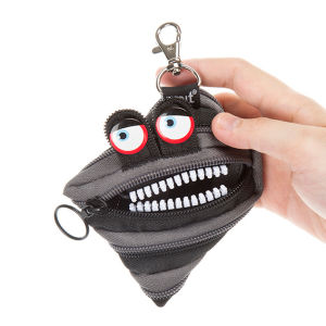 Zipit | Silver Python Cartoon Monster Small Bag