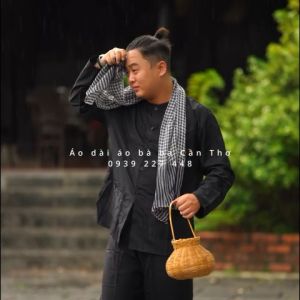 Bộ áo bà ba đen nam bộ - Áo bà ba lụa lẻ nam bộ - Có bộ bà ba Bigsize- may sỉ bà ba toàn quốc - May bộ bà ba theo yêu cầu
