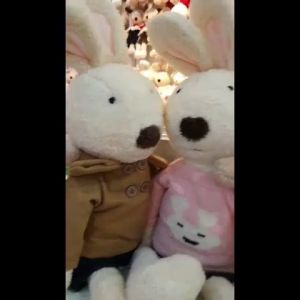 Bunny Rabbit Soft Toy Plush Toy 90cm kelinci 兔子 Rabbit Plush Toy with Different Clothes