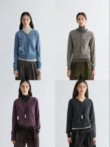 INSIS FEMME | Spring New V-Neck Pocket Knit Cardigan Female