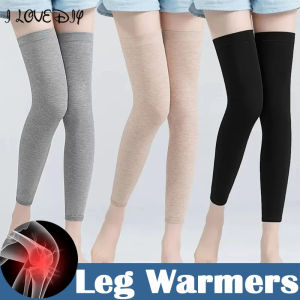 1Pair Elastic Leg Cover Protecter Cotton Knee Pads Sport Compression Knee Support Sleeve Summer Air-conditioned Room Warmer Long Socks