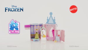 Disney Frozen Storytime Stackers Playset Annas Castle in Arendelle Doll House with Small Doll Olaf and 7 Accessories
